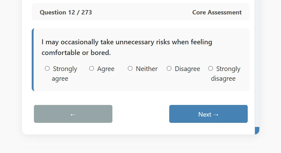 Adapt Personality Questionnaire preview
