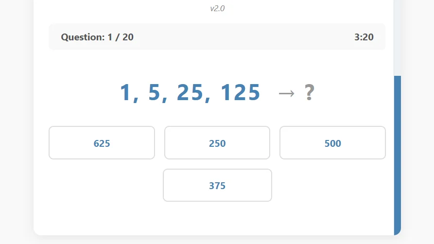Number Sequences test preview