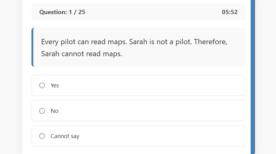 Syllogisms test preview